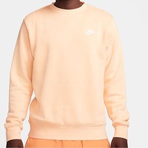 NIKE CREWNECK FLEECE SWEATSHIRT • CREAM ORANGE